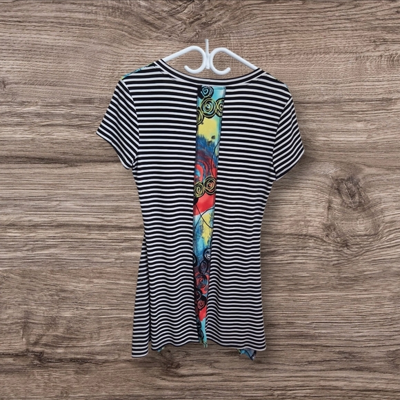 Frank Lyman Design Multicolor Striped Tunic Size 8 - Picture 2 of 4